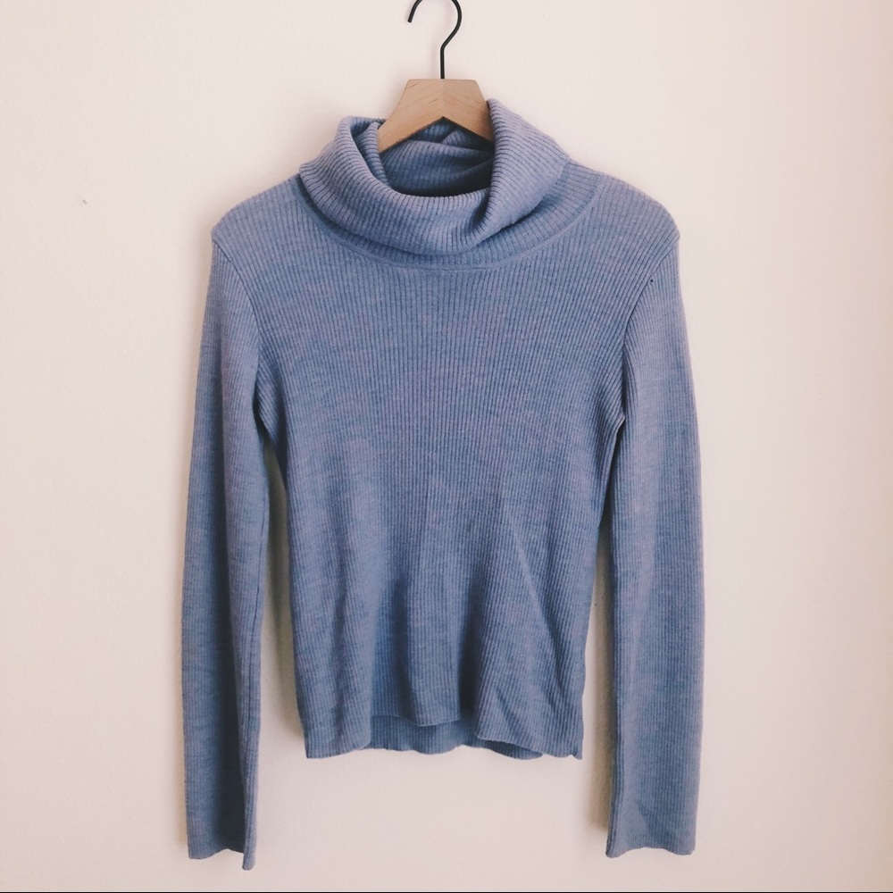 j. crew 100% merino wool ribbed turtleneck sweater